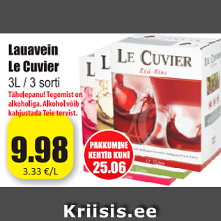 Allahindlus - Lauavein Le Cuvier