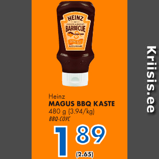 Allahindlus - Heinz MAGUS BBQ KASTE