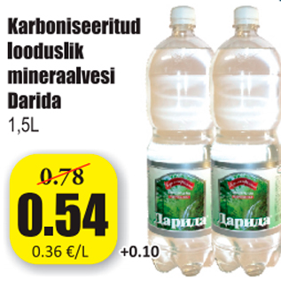 Allahindlus - Karboniseeritud looduslik mineraalvesi darida 1,5 l