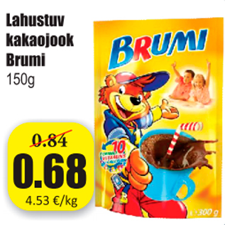 Allahindlus - Lahustuv kakaojook Brumi 150 g