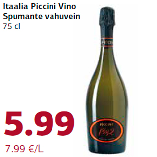 Allahindlus - Itaalia Piccini Vino Spumante vahuvein 75 cl