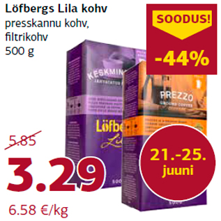 Allahindlus - Löfbergs Lila kohv