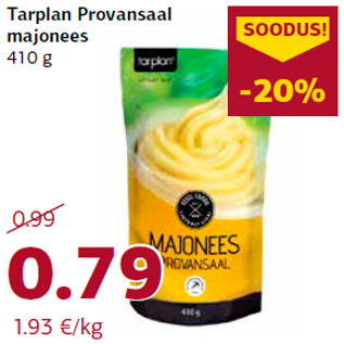 Allahindlus - Tarplan Provansaal majonees 410 g