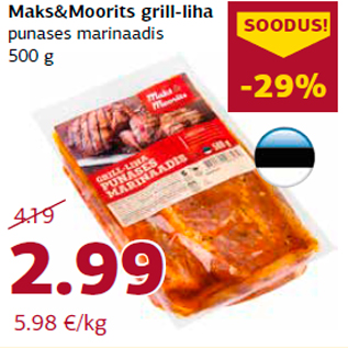 Allahindlus - Maks&Moorits grill-liha