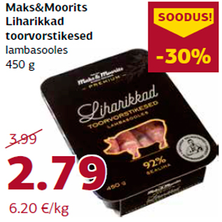 Allahindlus - Maks&Moorits Liharikkad toorvorstikesed