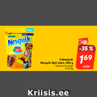 Allahindlus - Kakaojook Nesquik Opti-start, 400 g