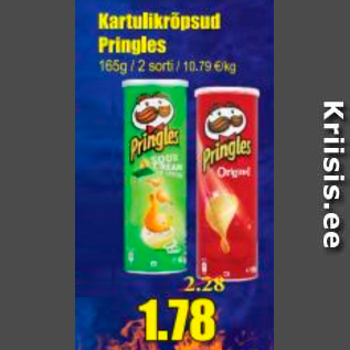 Allahindlus - Kartulikrõpsud Pringles