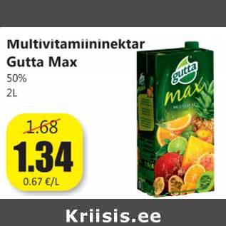 Allahindlus - Multivitamiininektar Gutta Max