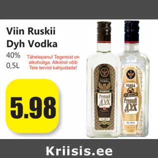 Allahindlus - Viin Ruskii Dyh Vodka