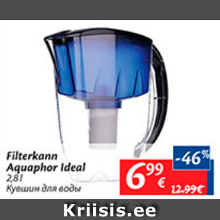 Allahindlus - Filterkann Aquaphor Ideal, 2,8 l