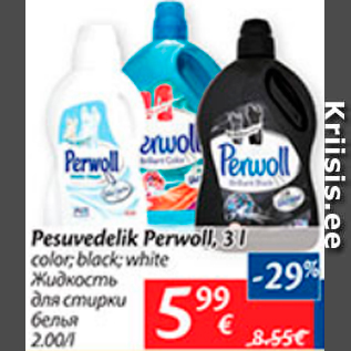 Allahindlus - Pesuvedelik Perwoll, 3 l