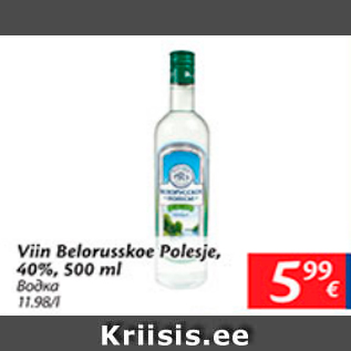 Allahindlus - Viin Belorusskoe Polesje, 40%, 500 ml