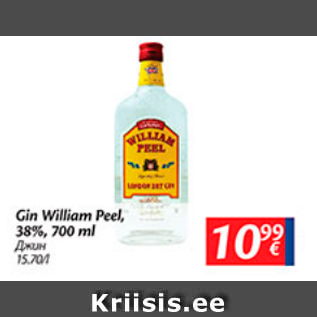 Allahindlus - Gin William Peel, 38%, 700 ml