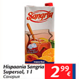 Allahindlus - Hispaania Sangria Supersol, 1 l