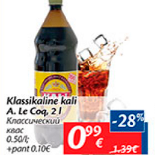 Allahindlus - Klassikaline kali A. Le Coq, 2 l