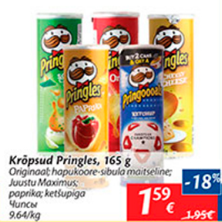 Allahindlus - Krõpsud Pringles, 165 g