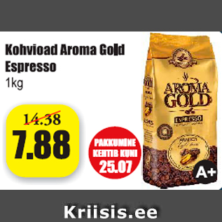 Allahindlus - Kohvioad Aroma Gold Espresso 1 kg