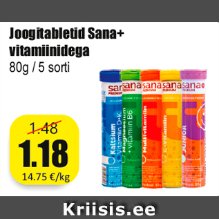 Allahindlus - Joogitabletid Sana+ vitamiinidega