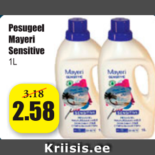 Allahindlus - Pesugeel Mayeri Sensitive 1 l