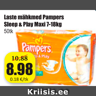 Allahindlus - Laste mähkmed Pampers Sleep & Plav