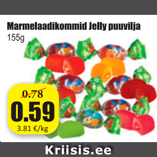 Allahindlus - Marmelaadikommid Jelly puuvilja 155 g