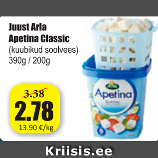 Allahindlus - Juust Arla Apetina Classic