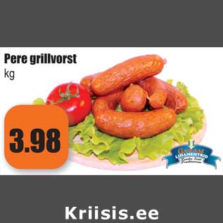 Allahindlus - Pere grillvorst kg