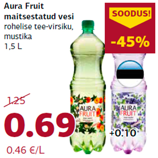 Allahindlus - Aura Fruit maitsestatud vesi