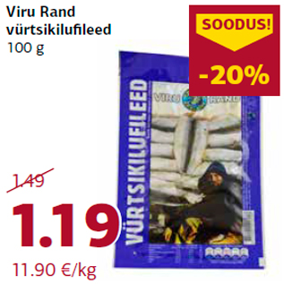 Allahindlus - Viru Rand vürtsikilufileed 100 g