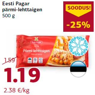 Allahindlus - Eesti Pagar pärmi-lehttaigen 500 g