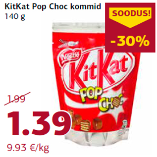 Allahindlus - KitKat Pop Choc kommid 140 g