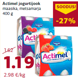 Allahindlus - Actimel jogurtijook