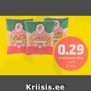 Allahindlus - Presto pasta, 400 g