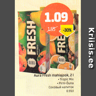 Allahindlus - Aura Fresh mahlajook, 2 l