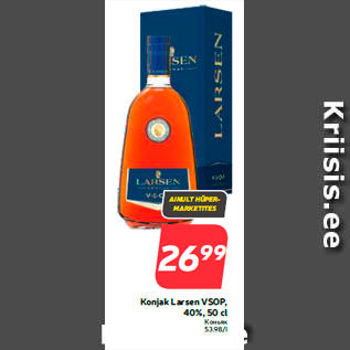 Allahindlus - Konjak Larsen VSOP, 40%, 50 cl