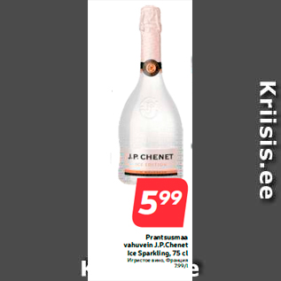 Allahindlus - Prantsusmaa vahuvein J.P.Chenet Ice Sparkling, 75 cl