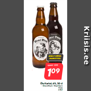 Allahindlus - Õlu Karksi, 6%, 50 cl