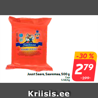 Allahindlus - Juust Saare, Saaremaa, 500 g