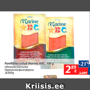 Allahindlus - Forellifilee viilud Marine ABC, 100 g