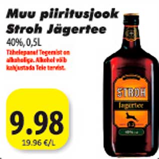 Allahindlus - Muu piiritusjook Stroh Jägertee 40%, 0,5L