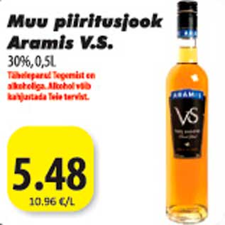 Allahindlus - Muu piiritusjook Aramis V.S. 30%, 0,5L