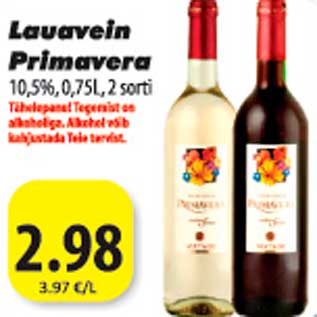 Allahindlus - Lauavein Primavera 10,5%,0,75L