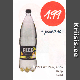 Allahindlus - Siider Fizz Pear, 4,5%