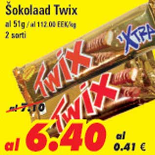 Allahindlus - Šokolaad Twix