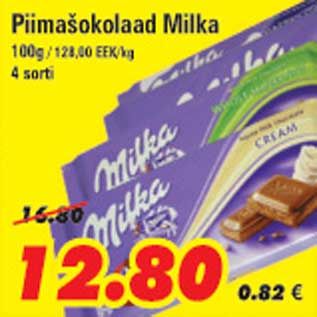 Allahindlus - Piimašokolaad Milka