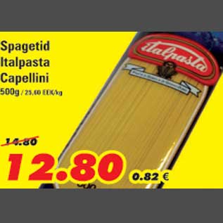 Allahindlus - Spagetid Italpasta Capellini