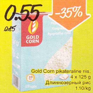 Allahindlus - Gold Corn pikateraline riis,4x125g