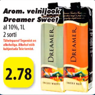 Allahindlus - Arom. veinijook Dremer Sweet al 10%,1l