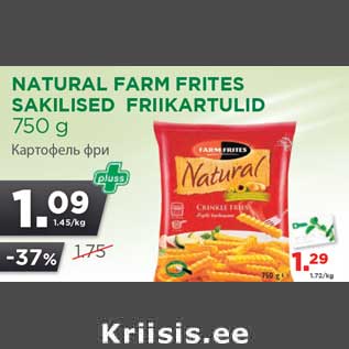 Allahindlus - NATURAL FARM FRITES SAKILISED FRIIKARTULID 750 g