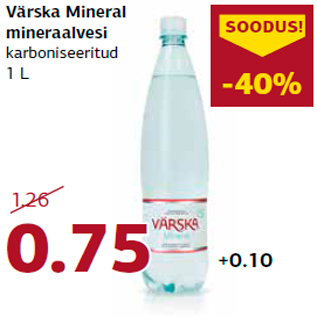 Allahindlus - Värska Mineral mineraalvesi